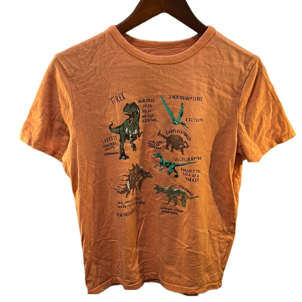 GAP Kids Dinosaur Graphic T-Shirt - Orange size XXL GUC